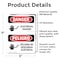 Signmission Electrical Hazard Bilingual Danger Sign, Vinyl Decal, 5in W x 7in L, 2PK OS-2PACK-DS-D-57-VS-1196 - alternate 2